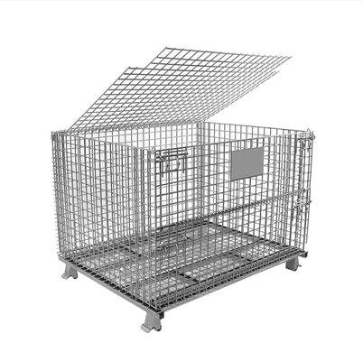 Stapelbaar Staal Mesh Containers Foldable Powder Coating