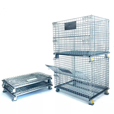 Het Metaaldraad Mesh Container Cage Galvanized van de workshopopslag/Met een laag bedekt Poeder